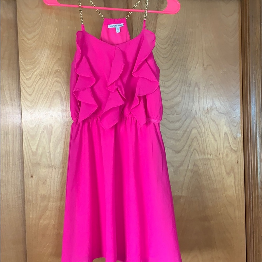 Pink ruffle dress